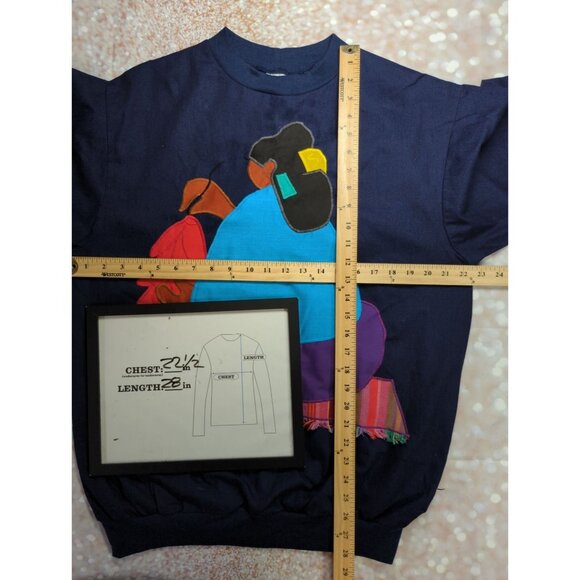 Vintage Alfredo’s Wife Women’s Small Oversized Southwest Art Shirt USA - Picture 11 of 11